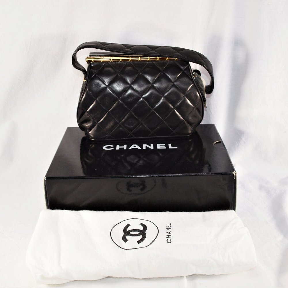 Vintage Chanel Quilted Leather Framed Handbag – New with Tags!